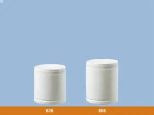 potes para cosméticos de diferentes tamanhos